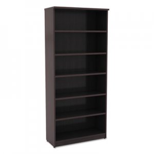Alera Valencia Series Bookcase, Six-Shelf, 31 3/4w x 14d x 80 3/8h, Espresso ALEVA638232ES