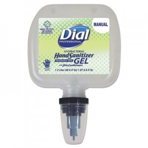 Dial Professional Antibacterial Gel Hand Sanitizer, 1.2 L Refill, Fragrance-Free, 3/Carton DIA13425CT 17000134253