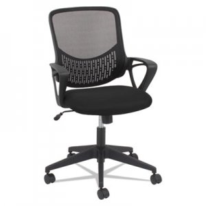 OIF Modern Mesh Task Chair, Fixed Triangle Arms, Black OIFMK4718