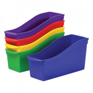 Storex Interlocking Book Bins, 4 3/4 x 12 5/8 x 7, 5 Color Set, Plastic STX70105U06C 70105U06C