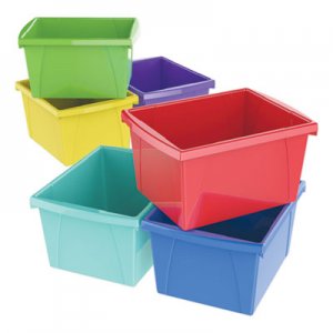 Storex Storage Bins, 10 x 12 5/8 x 7 3/4, 4 Gallon, Assorted Color, Plastic STX61514U06C 61514U06C