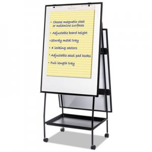 MasterVision Creation Station Magnetic Dry Erase Board, 29 1/2 x 74 7/8, Black Frame BVCEA49145016 EA49145016