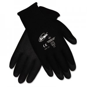 MCR Safety Ninja HPT PVC coated Nylon Gloves, Medium, Black, Pair CRWN9699MBX N9699M