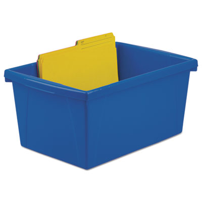 Storex Storage Bins, 10 5/8 x 15 5/8 x 8, 5 1/2 Gallon, Assorted Color, Plastic STX61515U06C