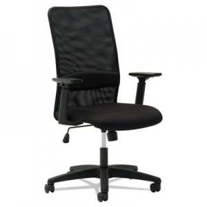 OIF Mesh High-Back Chair, Height Adjustable T-Bar Arms, Black OIFSM4117