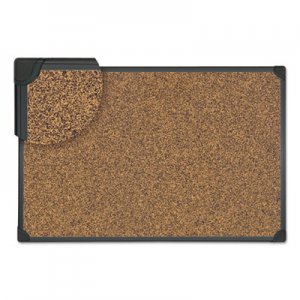 Genpak Tech Cork Board, 36 x 24, Cork, Black Plastic Frame UNV43022