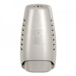 Renuzit Wall Mount Air Freshener Dispenser, 3 3/4" x 3 1/4" x 7 1/4", Silver, 6/Carton