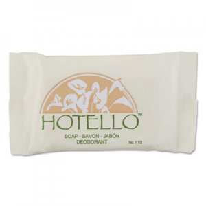 Hotello Bar Soap, # 1 1/2, Individually Wrapped, 500/Carton DIA300150A 300150