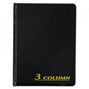 Adams Account Book, 3 Column, Black Cover, 80 Pages, 7 x 9 1/4 ABFARB8003M ARB8003M