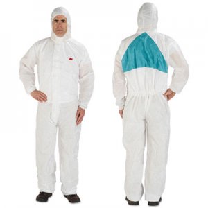 3M Disposable Protective Coveralls, White, Large, 6/Pack MMM4520BLKL 4520-BLK-L