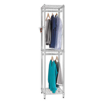 Alera Wire Shelving Garment Tower, 18w x 18d x 81 3/4h, Silver ALEGR351818SR