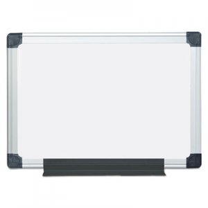 MasterVision Value Lacquered Steel Magnetic Dry Erase Board, 18 x 24, White, Aluminum BVCMA0207170 MA0207170