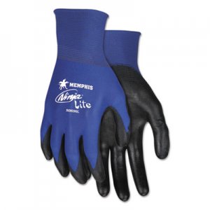 MCR Safety Ultra Tech Tactile Dexterity Work Gloves, Blue/Black, Small, 1 Dozen CRWN9696S N9696S