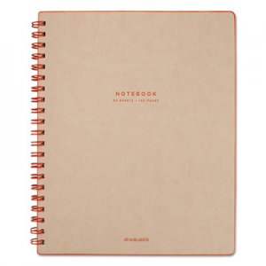 At-A-Glance Collection Twinwire Notebook, Legal, 11 x 8 3/4, Tan/Red, 80 Sheets MEAYP14107 YP14107