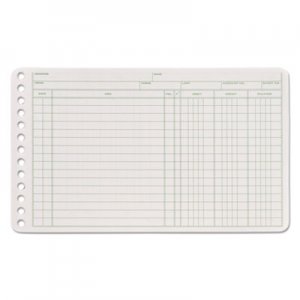 Adams Ledger Binder Refill Sheets, 6-Ring, 5 x 8 1/2, Green/White, 100 Sheets/Pack ABFARB58100 ARB58100