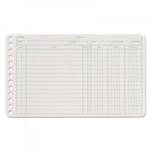 Adams Ledger Binder Refill Sheets, 6-Ring, 5 x 8 1/2, Green/White, 100 Sheets/Pack ABFARB58100 ARB58100