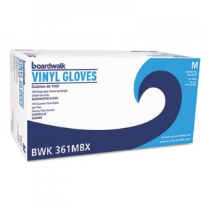 Boardwalk Exam Vinyl Gloves, Clear, Medium, 3 3/5 mil, 1000/Carton BWK361MCT