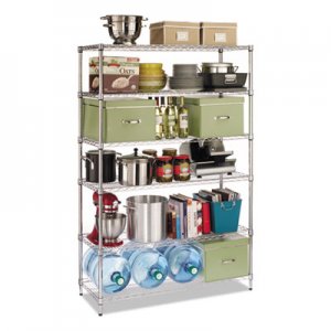 Alera NSF Certified 6-Shelf Wire Shelving Kit, 48 x 18 x 72, Silver ALESW664818SR