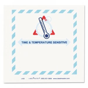 LabelMaster Shipping and Handling Self-Adhesive Label, 5 1/2 x 5, TIME/TEMPERATURE, 500/Roll LMTL450 L450