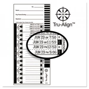 Lathem Time Time Card for Lathem Model 1600E LTH16100 E16-100