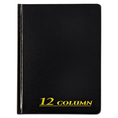 Adams Account Book, 12 Column, Black Cover, 80 Pages, 7 x 9 1/4 ABFARB8012M ARB8012M