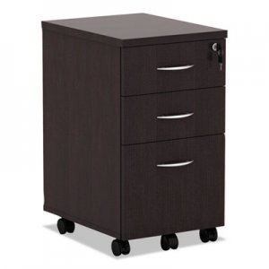 Alera Valencia Mobile B/B/F Pedestal File, 15 7/8 x 20 1/2 x 28 3/8, Espresso