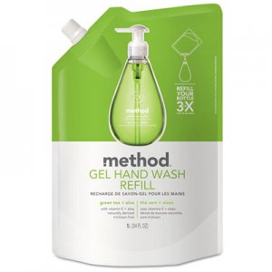Method Gel Hand Wash Refill, Green Tea & Aloe, 34 oz Pouch, 6/Carton MTH00651CT MTH00651