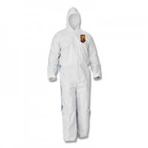 KleenGuard A35 Coveralls, Hooded, Large, White, 25/Carton KCC38938 38938