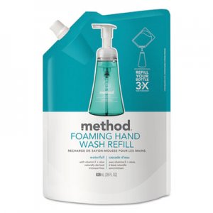 Method Foaming Hand Wash Refill, Waterfall, 28 oz Pouch, 6/Carton MTH01366 01366