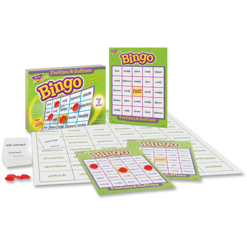 Trend Prefixes & Suffixes Bingo Game 6140 TEP6140