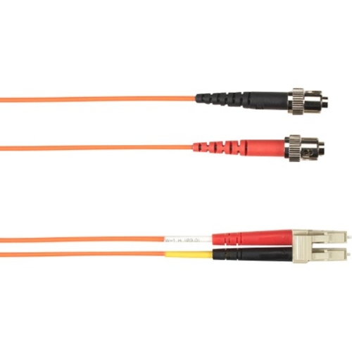 Black Box 10-m, ST-LC, 62.5-Micron, Multimode, Plenum, Orange Fiber Optic Cable FOCMP62-010M-STLC-OR