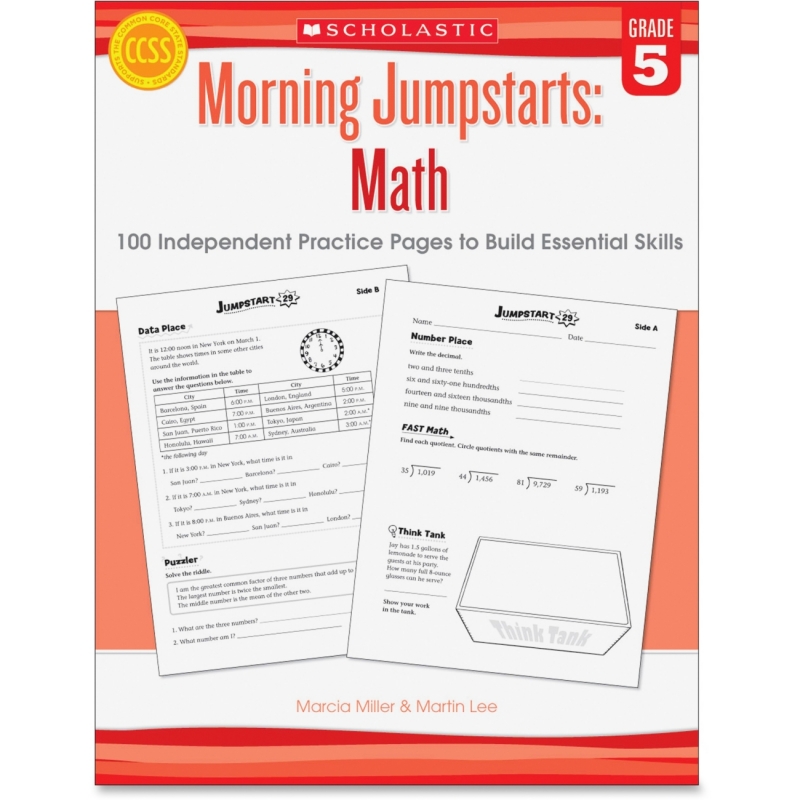 Scholastic Grade 5 Morning Jumpstart Math Workbook 545464188 SHS545464188