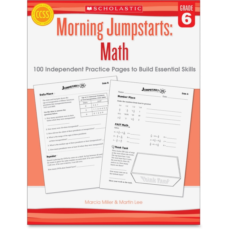 Scholastic Grade 6 Morning Jumpstart Math Workbook 545464196 SHS545464196