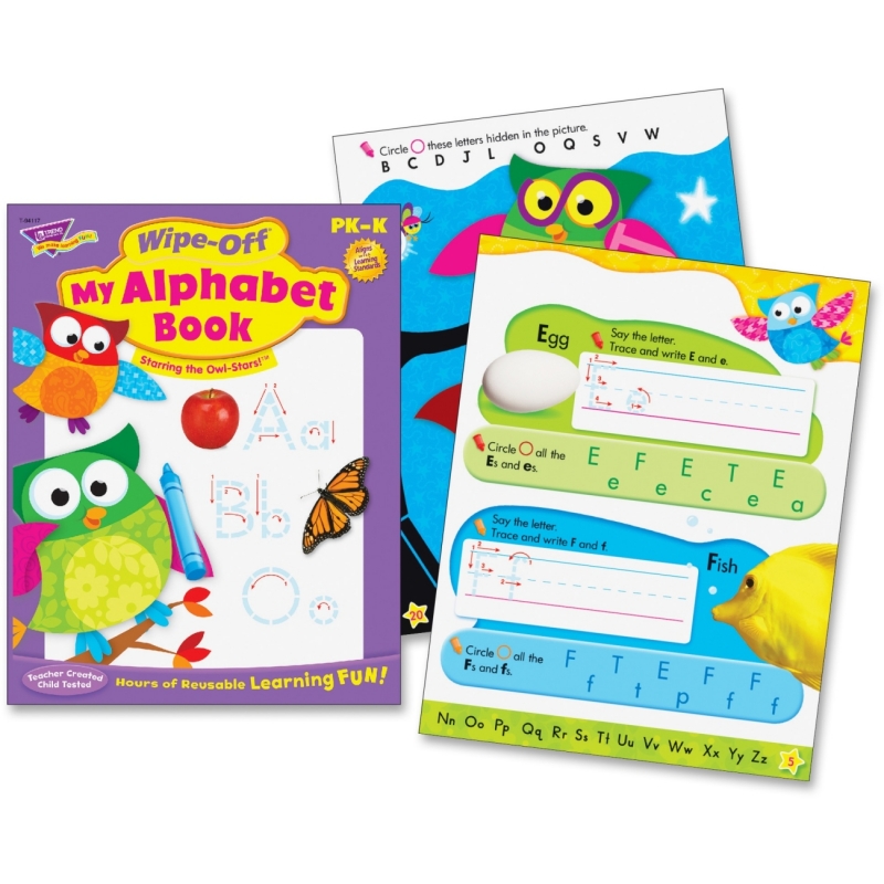 Trend My Alphabet Owl-Stars! Wipe-off Book 94117 TEP94117