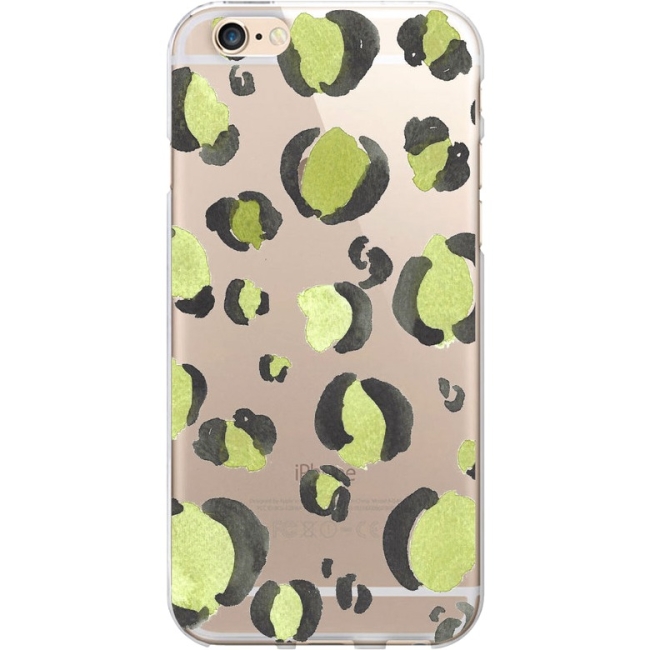 OTM Artist Prints Clear Phone Case, Spotted Chartreuse IP6PV1CLR-ART-01
