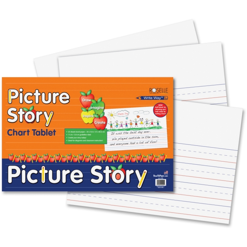 Pacon Ruled Picture Story Chart Tablet MMK07426 PACMMK07426