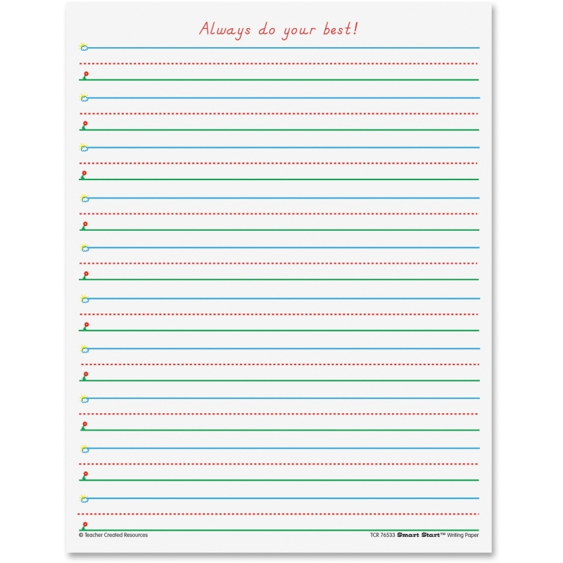 Teacher Created Resources Smart Start 1-2 Writing Paper 76533 TCR76533