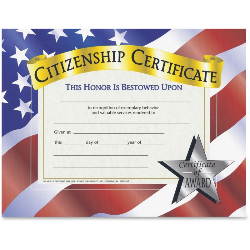 Flipside Citizenship Certificate VA525 FLPVA525