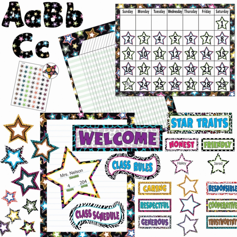 Teacher Created Resources Fancy Stars Accents Board Set 9587 TCR9587