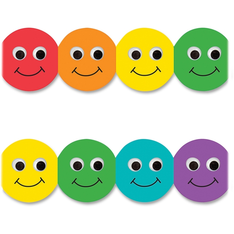 Hygloss Smiley Face Design Border Strips 33610 HYX33610