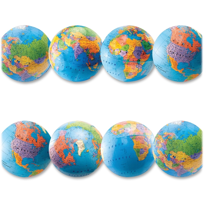 Hygloss Globe Design Border Strips 33619 HYX33619