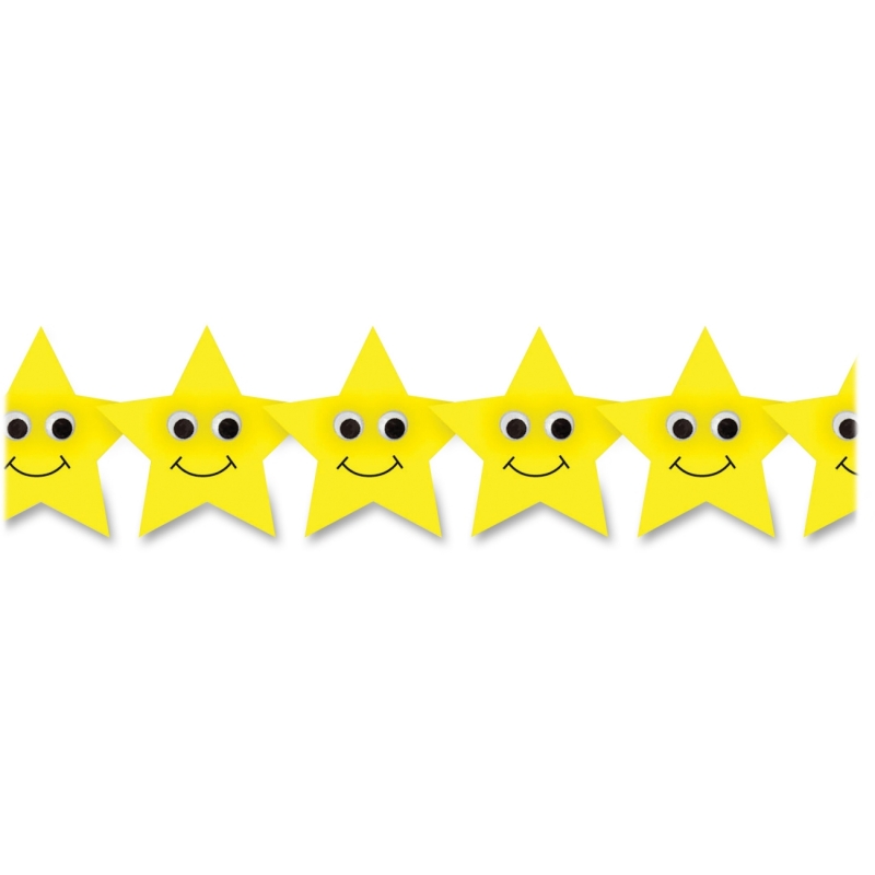 Hygloss Happy Yellow Stars Border Strips 33653 HYX33653