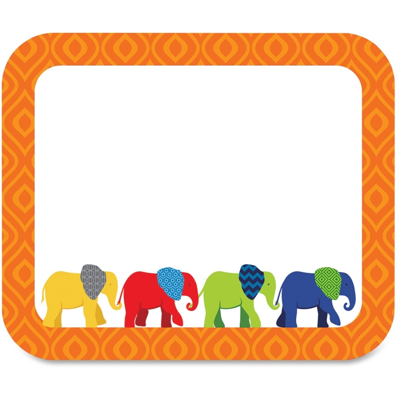 Carson-Dellosa Parade of Elephants Colorful Name Tags 150045 CDP150045