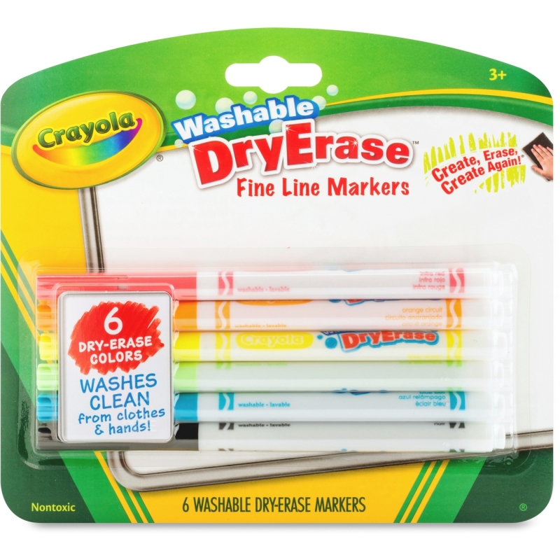 Crayola Fine Line Washable Dry Erase Markers 985906 CYO985906