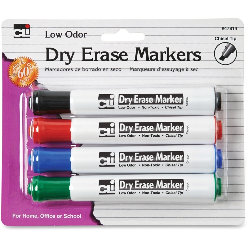 CLI Chisel Tip Dry Erase Markers 47814 LEO47814