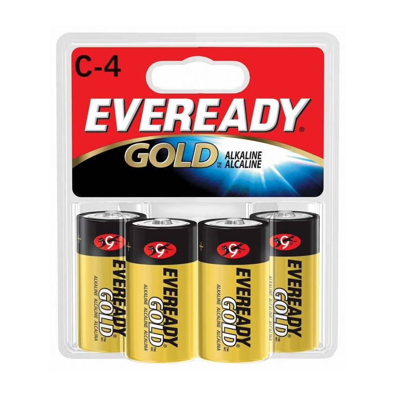 Energizer Eveready C Size Alkaline General Purpose Battery A93BP-4 EVEA93BP4