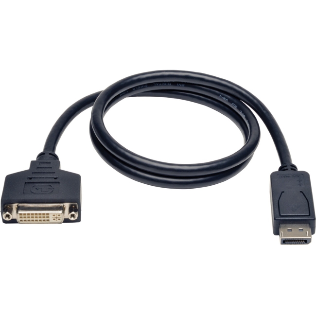 Tripp Lite DisplayPort to DVI Cable Adapter, Converter for DP-M to DVI-I-F, 3-ft P134-003