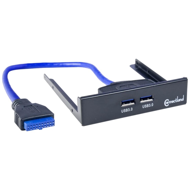 SYBA Multimedia USB 3.0 2-port 3.5" Front Panel with Built-in 20-pin Header Cable CL-HUB20113