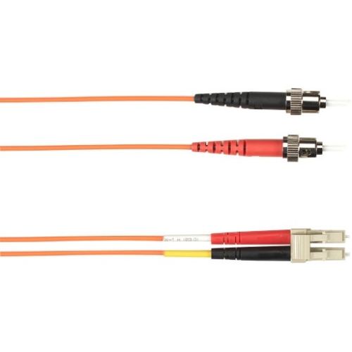 Black Box 6-m, ST-LC, 62.5-Micron, Multimode, Plenum, Orange Fiber Optic Cable FOCMP62-006M-STLC-OR