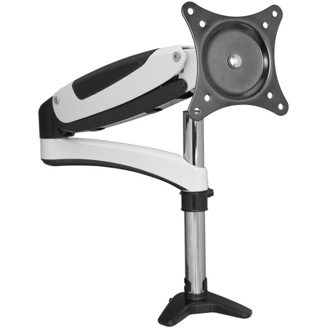 SIIG Full-Motion Easy Access Single Monitor Desk Mount - White CE-MT1H12-S1